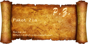 Pakot Zia névjegykártya